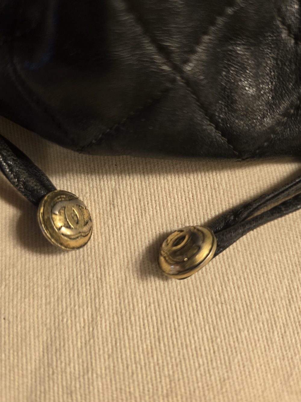 CHANEL Black Quilted Drawstring Crossbody Bucket Bag - Picture 11 of 12